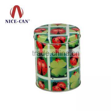 Hot sale Round Design Classic Candy Tin Box/Tins for food packaging