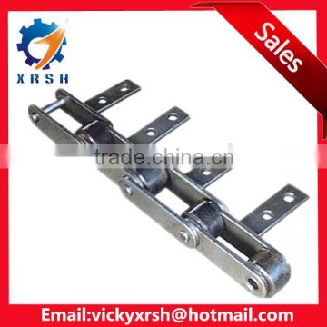 Stainless steel double pitch roller chain A2 attachment with straight plate