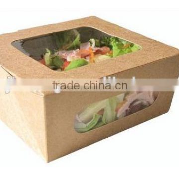 Food grade take out food pail container with clear window