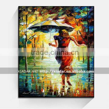 Shu1873 Portrait girl palette knife oil painting for Living Room Decorative