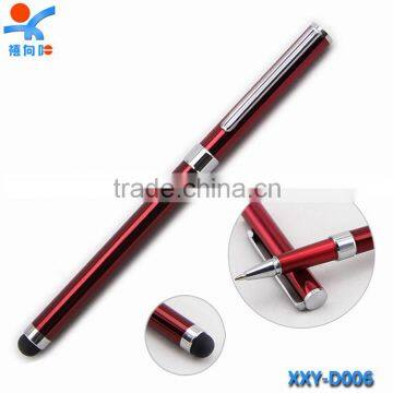 2 in 1 plug bush metal ballpoint pen and touch screen function