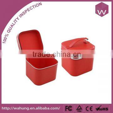 Promotion Red Jewelery Universal Leather Box Packaging With Handle Hot Sale Girls