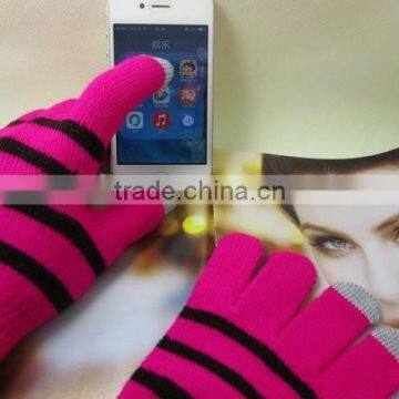Fashion Newest Design Warm Soft Acrylic Knitted Touch Screen Gloves