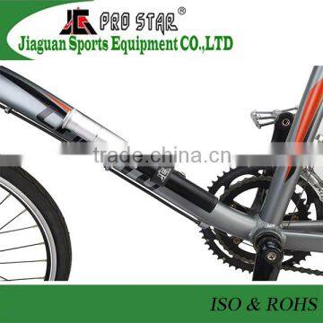 New Aluminum Dual Action Hand Bike Pump With Flexible Hose and Pressure Gauge photo-5