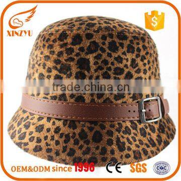 Leopard fashionable party felt hat decorations womens for sale