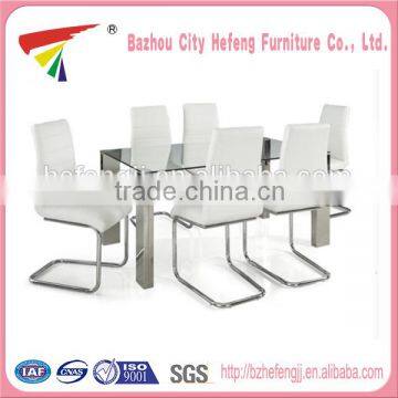 Cheap wholesale high quality white metal modern dining set