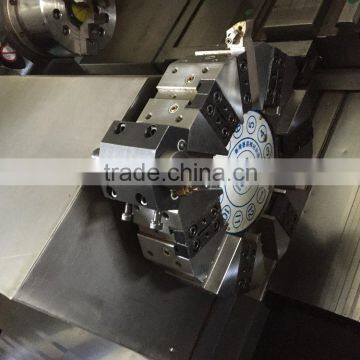 CNC450T Twin Spindle Double Live Tooling Turret Cnc Turning Milling Machine photo-4