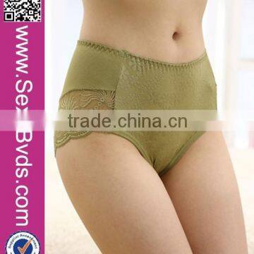No MOQ Light Green Lace Floral Women Panties Cozy Bulk Modal Underwear Quality Choice photo-2