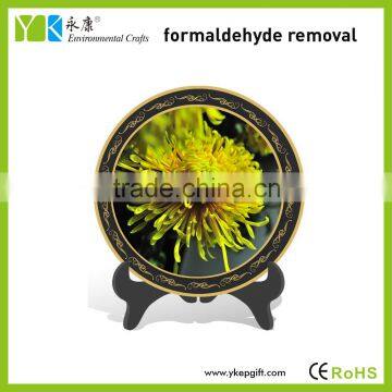 Hot sale promotional gifts decorative plate chrysanthemum flower decoration for home