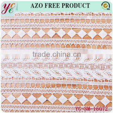 Grace stripe rules alternating pattern water soluble and chemical lace fabric embroidery