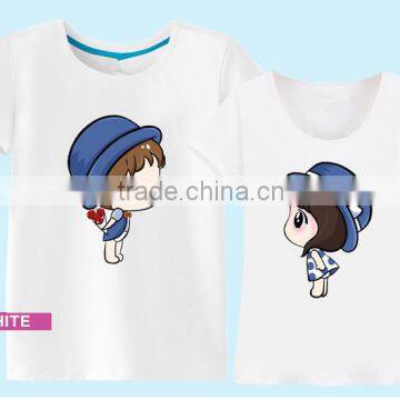 2016 Fashion Wholesale Custom High Quality 100% Cotton Cartoon Print Couple T-shirt Family China Supplier photo-5