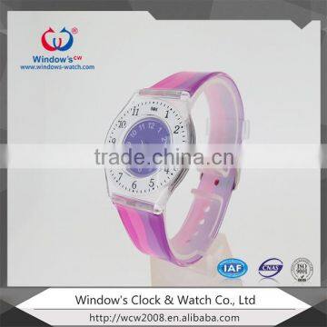 plastic transparent custom logo watches