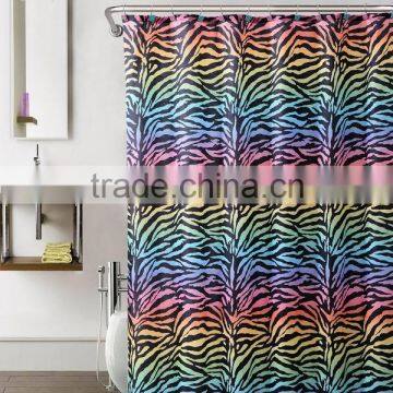 Polyester Shower Curtain with Polyresin Hooks HBS002