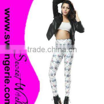 Women Ace Skulls Head Skinny Digital Printed Leggings photo-3