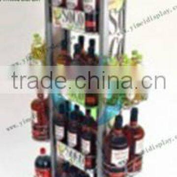 Metal display shelf with Logo sign beverage display shelf YM4320W