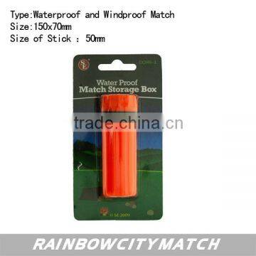 windproof and waterproof matches with long cylinder