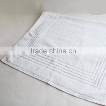 White Bath Mat Greek Border Hotel Bath Towel