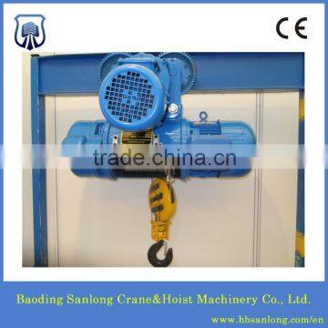 CD1 electric wire rope hoist with monorail trolley