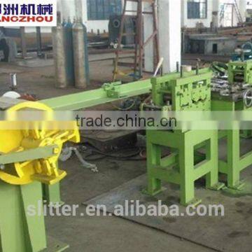 Flat steel deburring, straightening, cutting machine