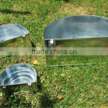 galvanized D-cup chicken feeder