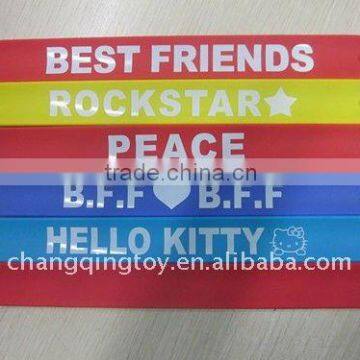 Hot Sale Silicone Rubber Snap Bracelet,Glow in dark