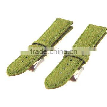 OEM ODM Genuine Leather Turquoise Canvas Watch Strap