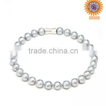 AAAA+ round 10mm grey south sea shell pearl necklace