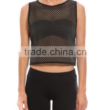 Women Activewear Gym Breathable Vest Fishnet Tank Tops Muscle Tank