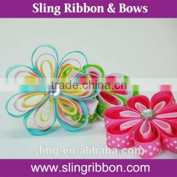 High Quality Ribbon Flower Hair Clip Hairbows