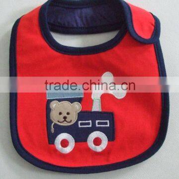 in-stocked 100% knitted cotton with waterproof baby bibs