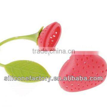 hot sell strawberry design silicone tea infuser