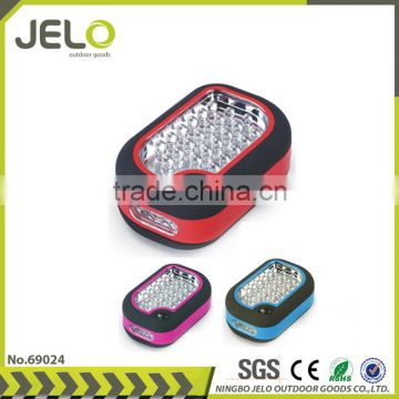 Ningbo JELO Sales promotion Super Bright 24+3LED 2 in 1 Work Light 27LED With Hook Magnet Rubber Soft Touch