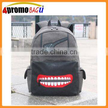 2016 cotton canvas backpack mochilas escolares china