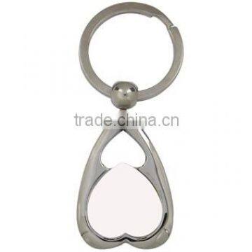Chrome-plated various shape DIY custom metal key rings,keychains