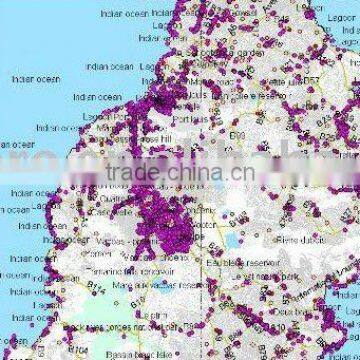 Mauritius Digital Mapinfo Map ESRI shp format map