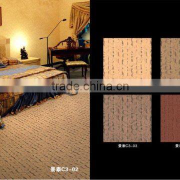 100% polypropylene yarn tufted wall to wall carpet