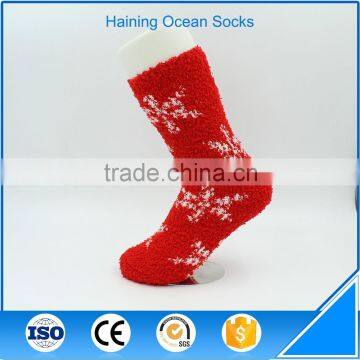 Christmas style snowflake home ankle socks anti slip indoor socks