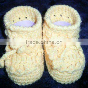 2015 new season 100%cotton hand infant crochet booties baby 3D wholesale sock