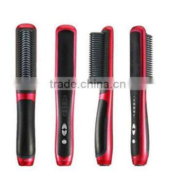 Digital Tourmaline Ceramic Comb Flat Instant Magic Iron Hair Straightener Brush #82958