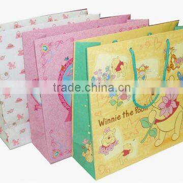 Carton Pattern Printed Paper Bag with Handle for Baby