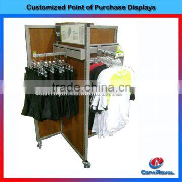 hot sales wholesale wooden hanging clothes display racks