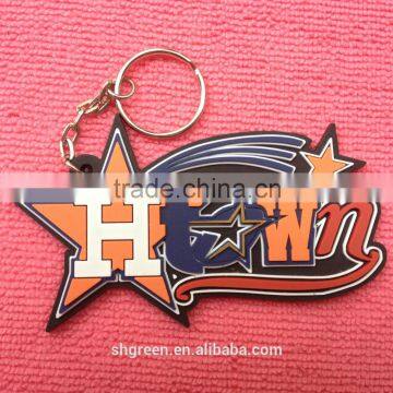 Custom soft PVC rubber keyring,silicone rubber keychain