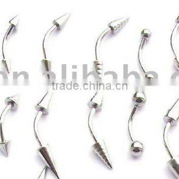 2014 Popular 316L steel piercing jewelry eyebrow barbells