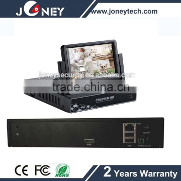 330 degree angle Embedded LINUX 7 inch Monitor P2P CCTV Security H 264 8CH NVR