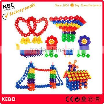 Kids Educational Toy Snow Flakes Building Block Snowflake Building Blocks Plastic Safe Intelligence Toys
