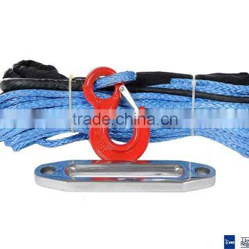 6mm x 30meters synthetic winch rope with hook & hawse fairlead