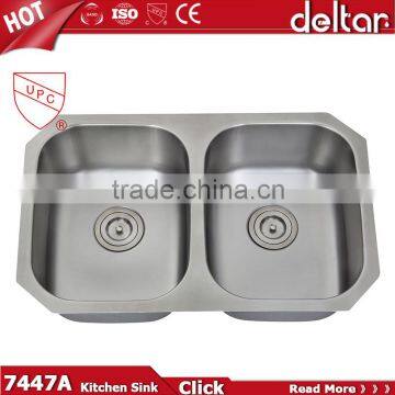 Topmount Kitchen Sink, CUPC Kitchen Sinks, Double Kitchen Bowl with Trap Matt Finish