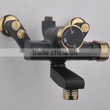 High Quality Brass Thermostat Solar bath & shower Faucet, black painting and Wall Mounted