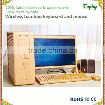 New Arrival Professional Bamboo & Wood Mechanical Keyboard wireless stylem, full set computer accessories