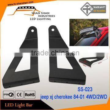 jeep xj cherokee 1984-2001 4WD/2WD windshiel 50 inch curved led light bar roof mount bracket